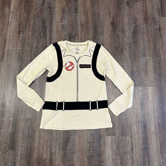 MJC Ghostbusters Pajama Set Size Small Proton Pack Adult Costume Tan Uniform - Picture 3 of 6